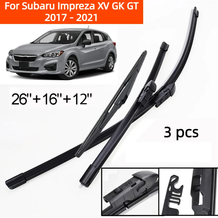 ZHANGU Wiper LHD Front & Rear Wiper Blades Set For Subaru Impreza XV GK GT 2017 - 2021 Windshield Windscreen Window 26"+16"+12"
ZHANGU Wiper LHD Front & Rear Wiper Blades Set For Subaru Impreza XV GK GT 2017 - 2021 Windshield Windscreen Window 26"+16"+12"