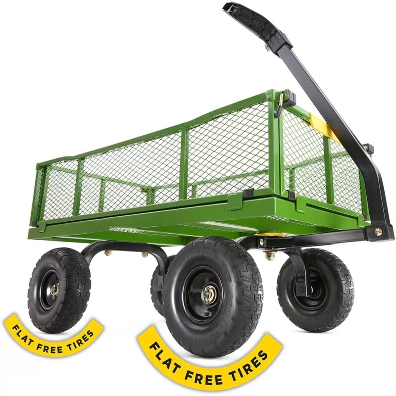800Lb Steel Utility Garden Cart, 4Cu Ft, Green, No-Flat Tires, Heavy Duty Rolling Wagon Yard, Lawn, Landscaping
800Lb Steel Utility Garden Cart, 4Cu Ft, Green, No-Flat Tires, Heavy Duty Rolling Wagon Yard, Lawn, Landscaping