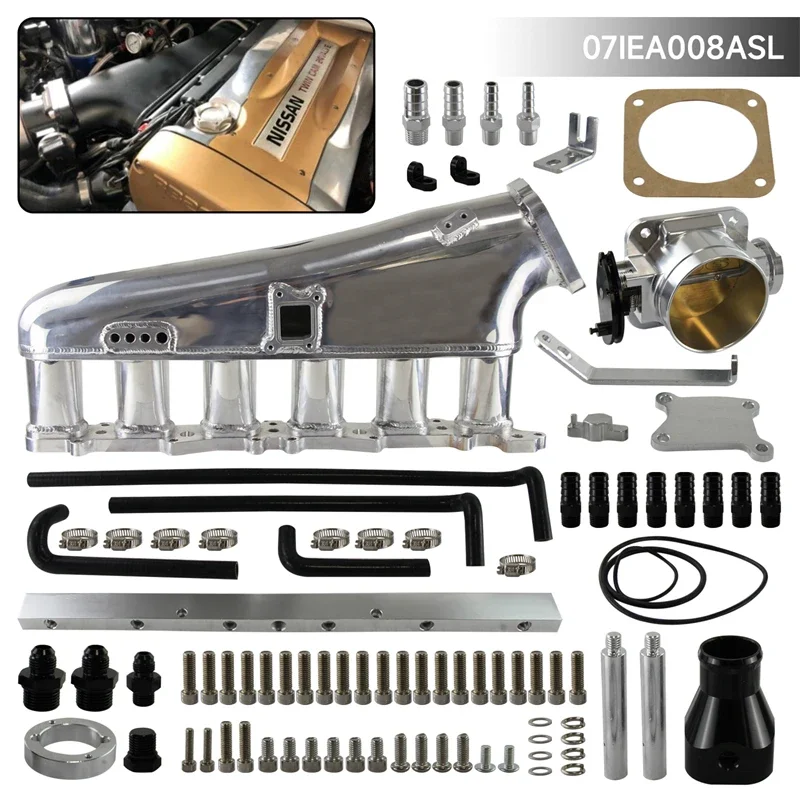 Fits for Nissan Skyline Intake Manifold Fuel Rail 90mm Throttle Body 1989 GTR R32 R33 RB26DET Black/Silver
Fits for Nissan Skyline Intake Manifold Fuel Rail 90mm Throttle Body 1989 GTR R32 R33 RB26DET Black/Silver