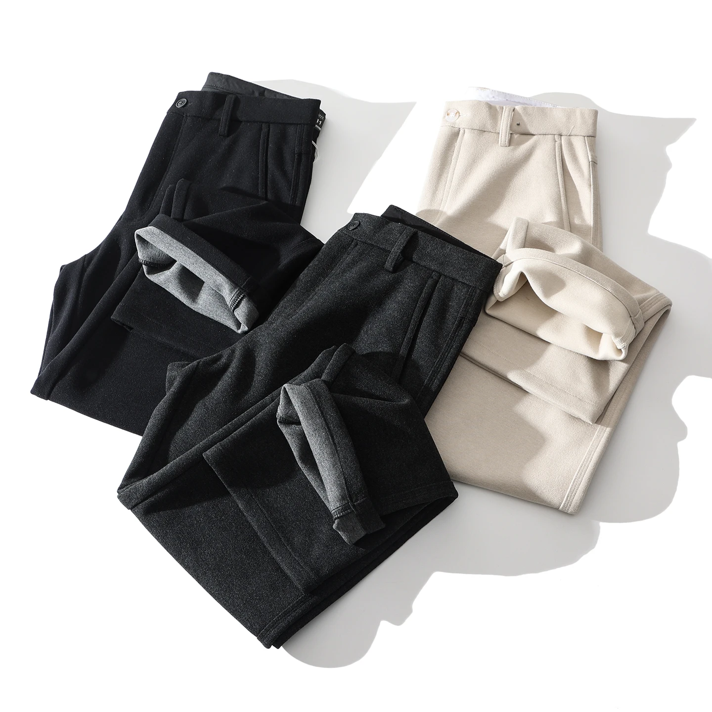 Thiened Wool Fiber Men's Casual Pants Autumn Winter New Sle Commute Straight Leg Long Pants Soft Skin-friendly Warm
Thiened Wool Fiber Men's Casual Pants Autumn Winter New Sle Commute Straight Leg Long Pants Soft Skin-friendly Warm