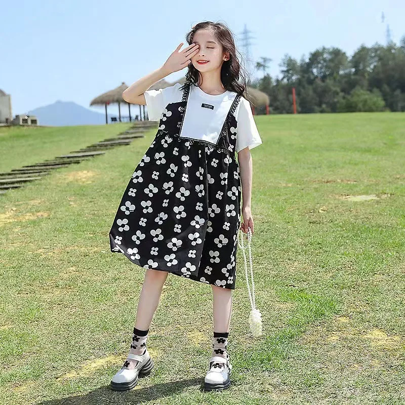 Summer Girls Flower Dress 2024 New Big Children Short Sleeved Dresses Kids Loose Vestidos Clothing
Summer Girls Flower Dress 2024 New Big Children Short Sleeved Dresses Kids Loose Vestidos Clothing