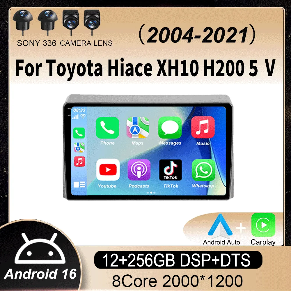 Android 16 Car Radio For Toyota Hiace XH10 H200 5 Ⅴ 2004 - 2021 Multimedia Video Player Navigation stereo GPS No 2din 2 din dvd
Android 16 Car Radio For Toyota Hiace XH10 H200 5 Ⅴ 2004 - 2021 Multimedia Video Player Navigation stereo GPS No 2din 2 din dvd