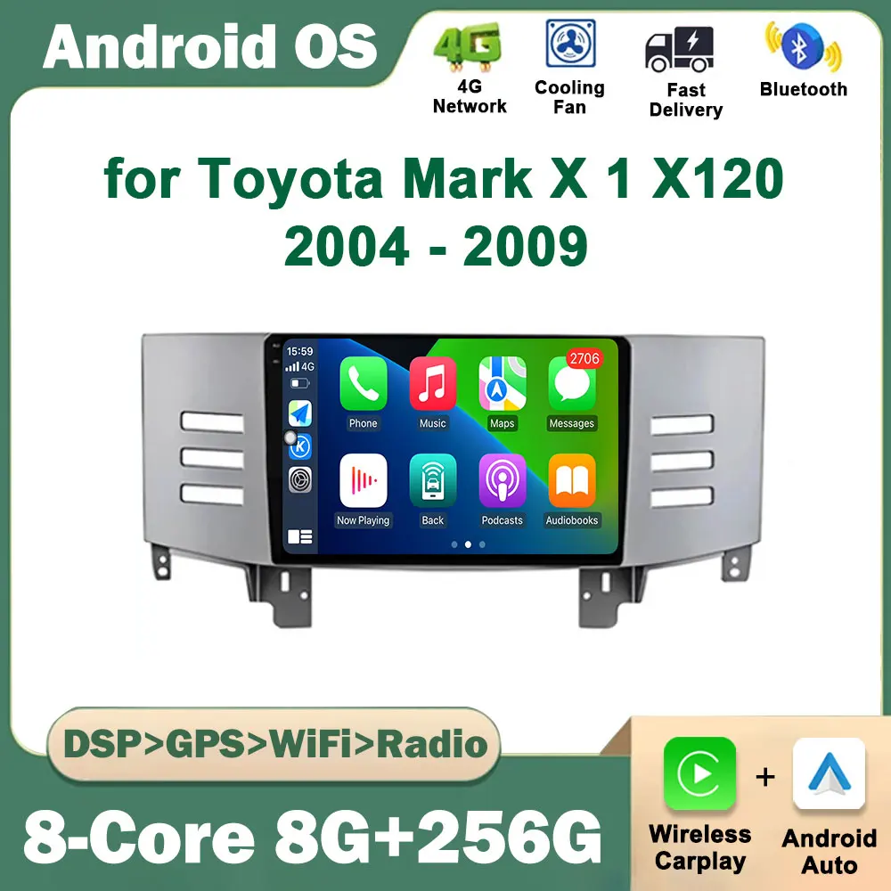 9 inch Android System GPS Navi for Toyota Mark X 1 X120 2004 - 2009 Car Radio Video Multimedia Player WiFi DSP Stereo Auto Tools
9 inch Android System GPS Navi for Toyota Mark X 1 X120 2004 - 2009 Car Radio Video Multimedia Player WiFi DSP Stereo Auto Tools