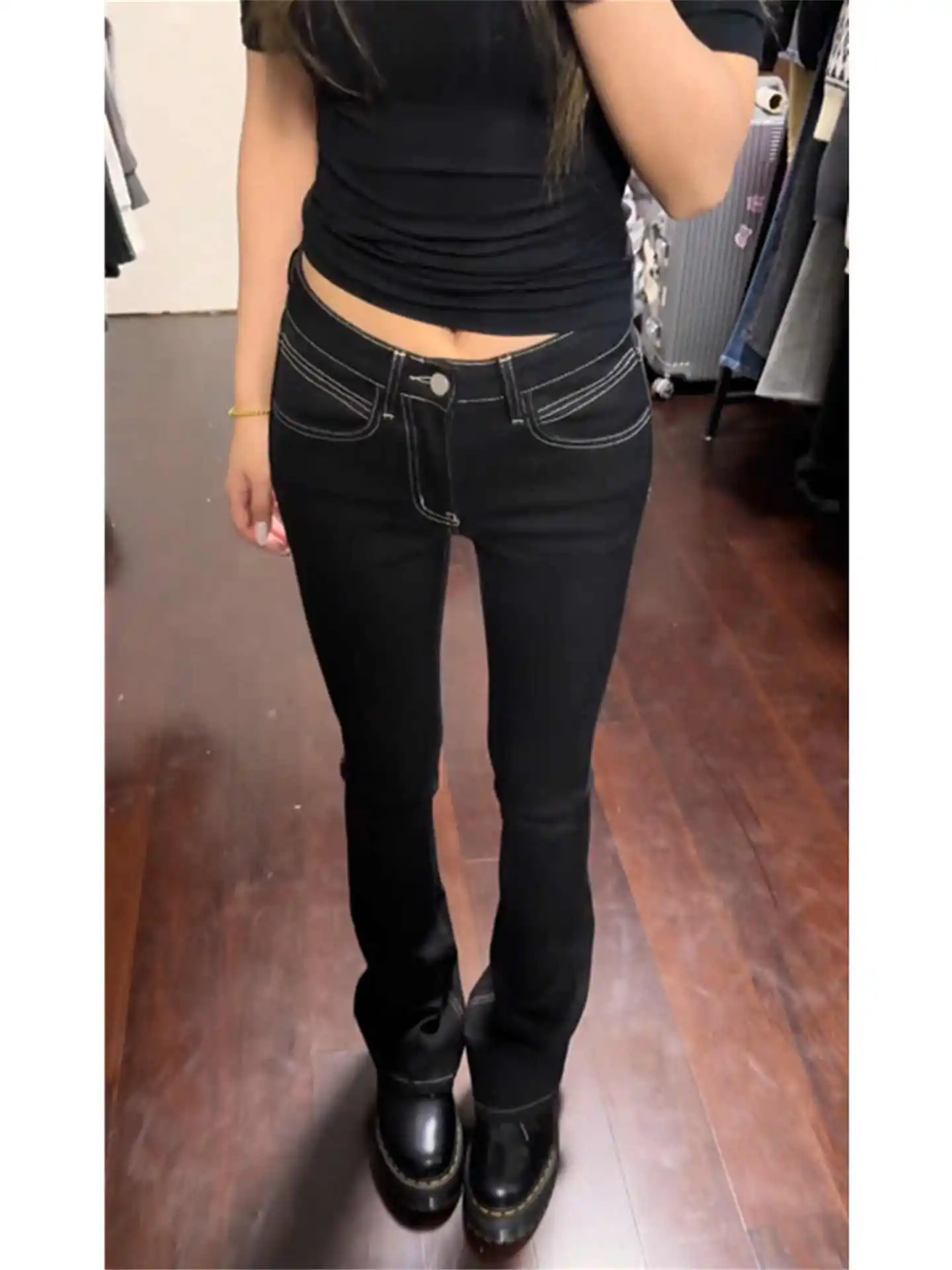 Women's Bootcut Jeans 2000s Low Rise Denim Pants Flare Jeans Long Trousers Skinny Bell Bottom Japanese Y2k Cowboy High Street
Women's Bootcut Jeans 2000s Low Rise Denim Pants Flare Jeans Long Trousers Skinny Bell Bottom Japanese Y2k Cowboy High Street