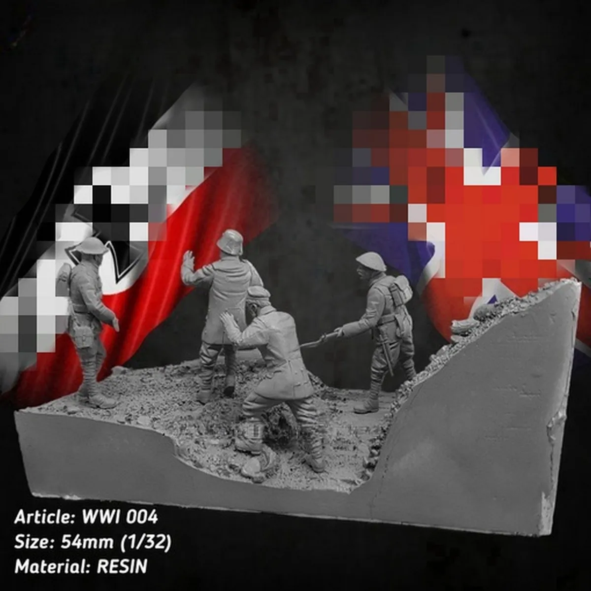 1/32 54MM resin unpainted model Kit, military theme, captive (with base) unassembled and unpainted GK, 1325R
1/32 54MM resin unpainted model Kit, military theme, captive (with base) unassembled and unpainted GK, 1325R