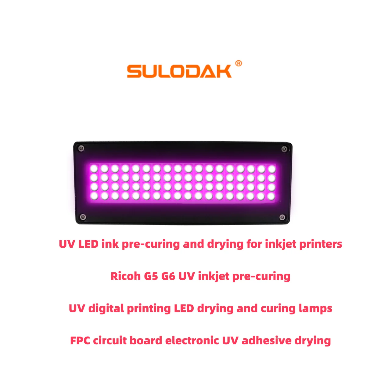 Water Cooling LED Curing Lamp For Ricoh G5 G6 Printer Ink Pre Drying And Digital Printing High Intensity 18Wcm2
Water Cooling LED Curing Lamp For Ricoh G5 G6 Printer Ink Pre Drying And Digital Printing High Intensity 18Wcm2