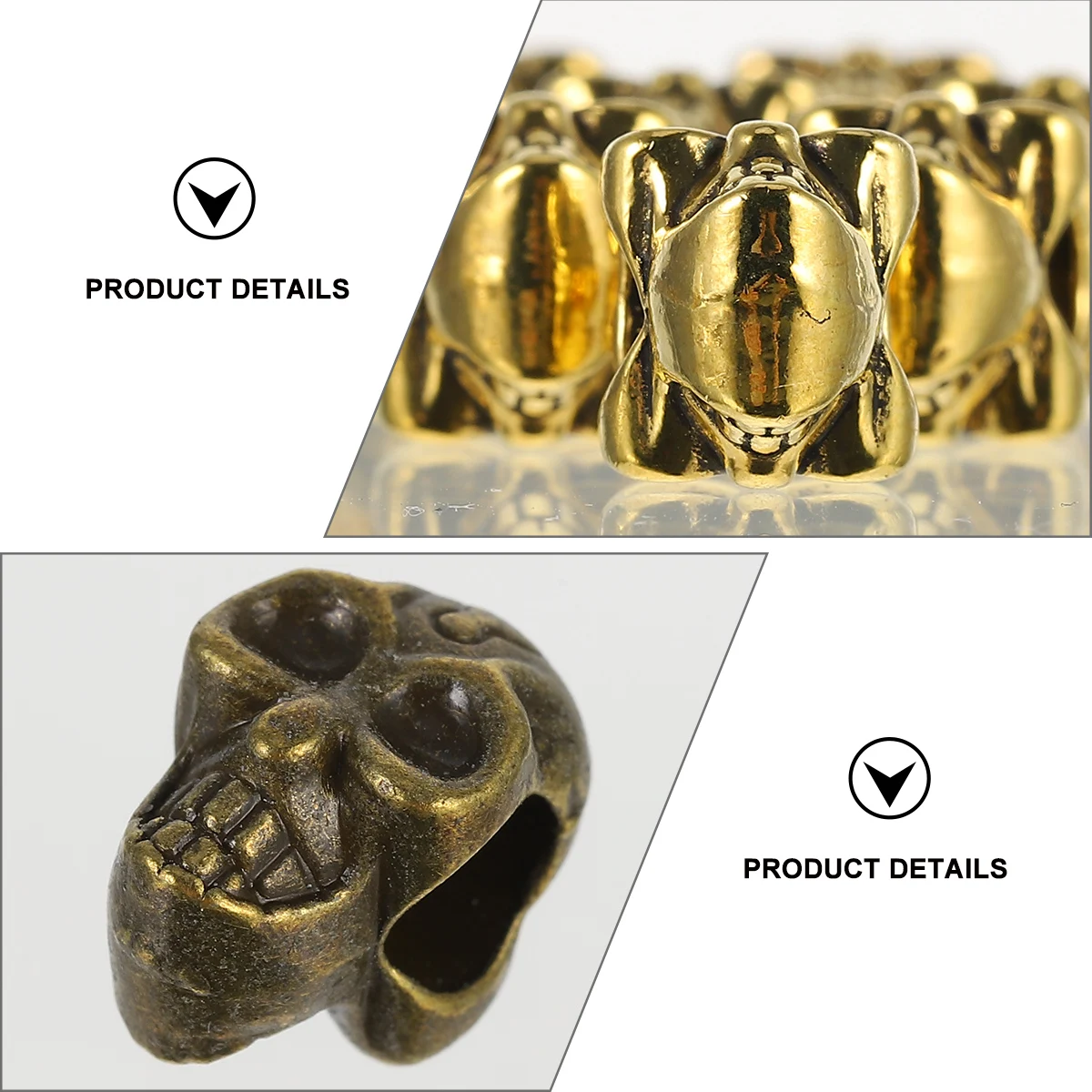 60 Pcs Alloy Beads Skull Accessories Jewelry Making Decoration Pendant Large Hole Halloween Head
60 Pcs Alloy Beads Skull Accessories Jewelry Making Decoration Pendant Large Hole Halloween Head