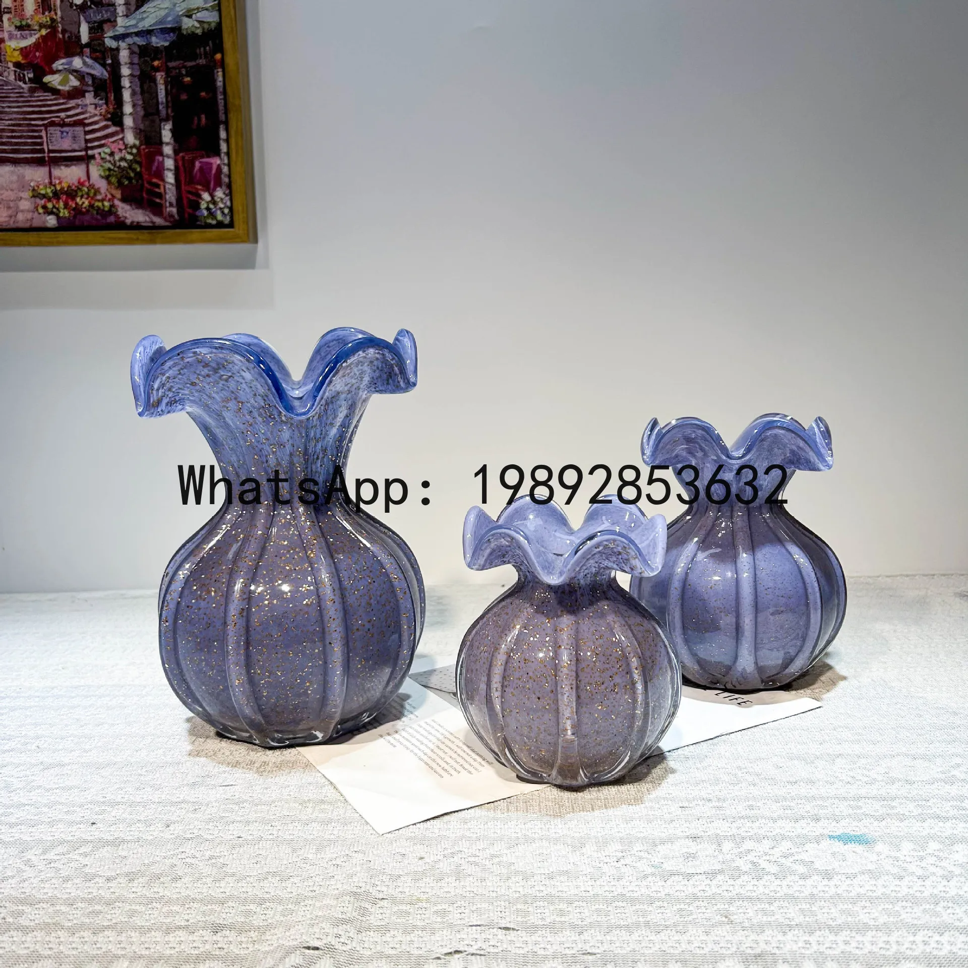 Glass Vase Purple Gold Foil Wrinkled Flower Bud Hydroponics Terrarium Flower Arrangement Accessories Home Decoration Flowerpot
Glass Vase Purple Gold Foil Wrinkled Flower Bud Hydroponics Terrarium Flower Arrangement Accessories Home Decoration Flowerpot