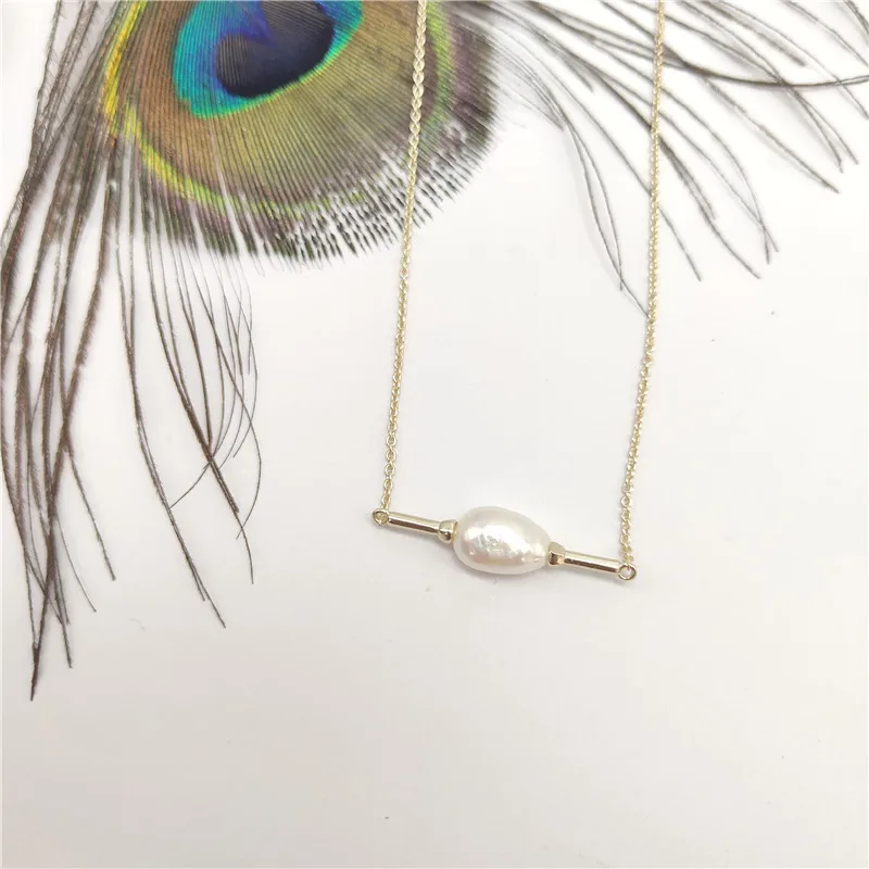 Simple KS Emberly baroque pearl one short necklace freshwater pearl fashion collarbone chain women
Simple KS Emberly baroque pearl one short necklace freshwater pearl fashion collarbone chain women