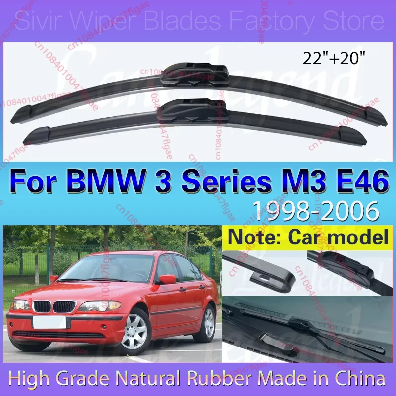 For BMW 3 Series M3 E46 1998-2006 Front Windscreen Wipers Car Wiper Blade Car Accessories 2000 2001 2002 2003 2004 2005 22"+20"
For BMW 3 Series M3 E46 1998-2006 Front Windscreen Wipers Car Wiper Blade Car Accessories 2000 2001 2002 2003 2004 2005 22"+20"