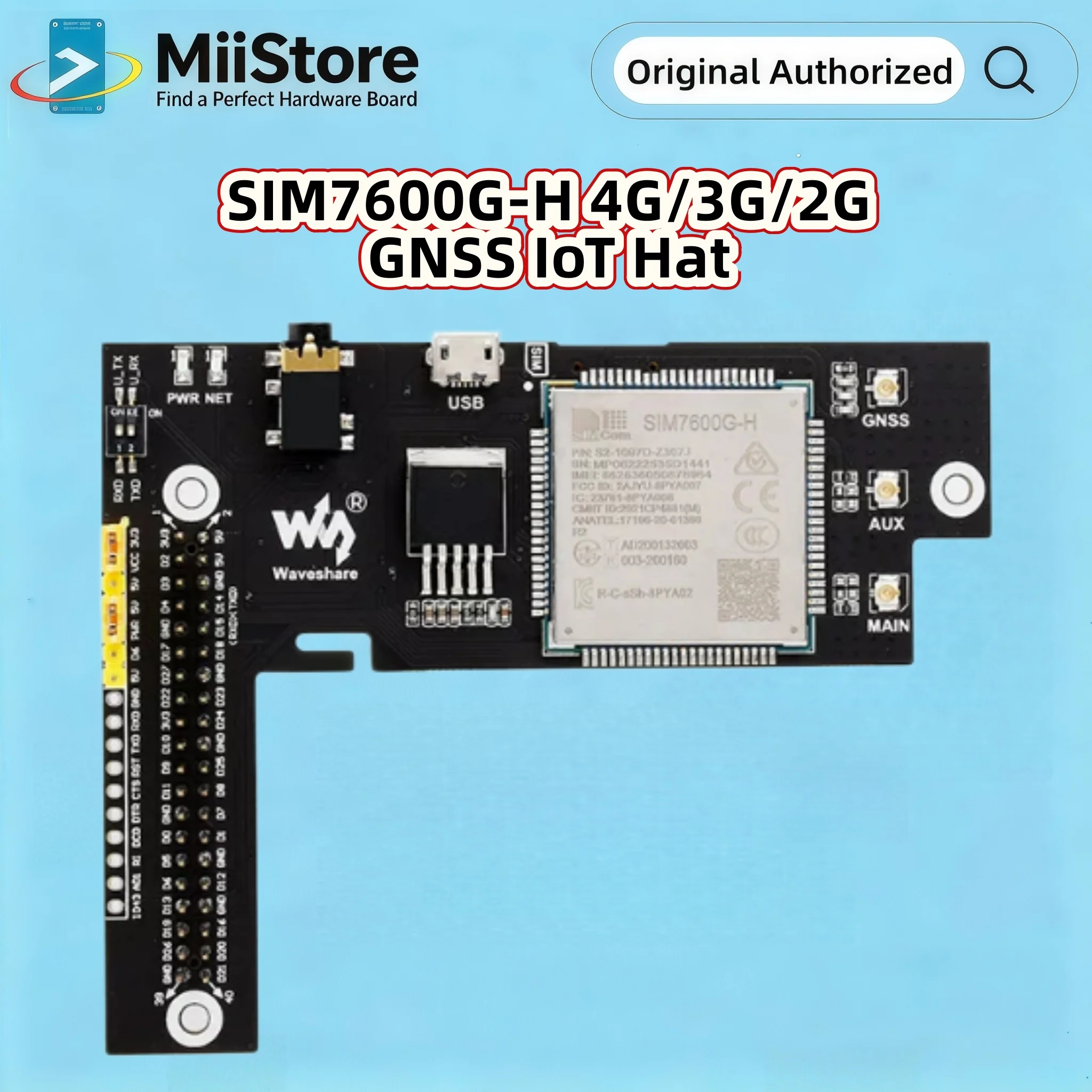 Waveshare SIM7600G-H 4G/3G/2G GNSS IoT Hat Kit Global Cellular Module for Jetson Nano with Antennas
Waveshare SIM7600G-H 4G/3G/2G GNSS IoT Hat Kit Global Cellular Module for Jetson Nano with Antennas