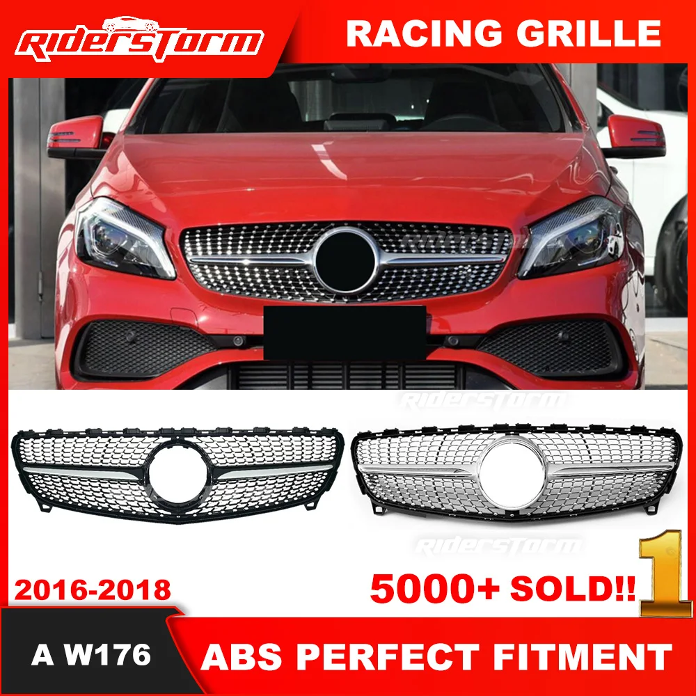 Year 2016 2017 2018 W176 Diamond Grille Front Bumper Grille For merced A Class W176 grille For A200 A220 A250 A300 A180 Grille
Year 2016 2017 2018 W176 Diamond Grille Front Bumper Grille For merced A Class W176 grille For A200 A220 A250 A300 A180 Grille