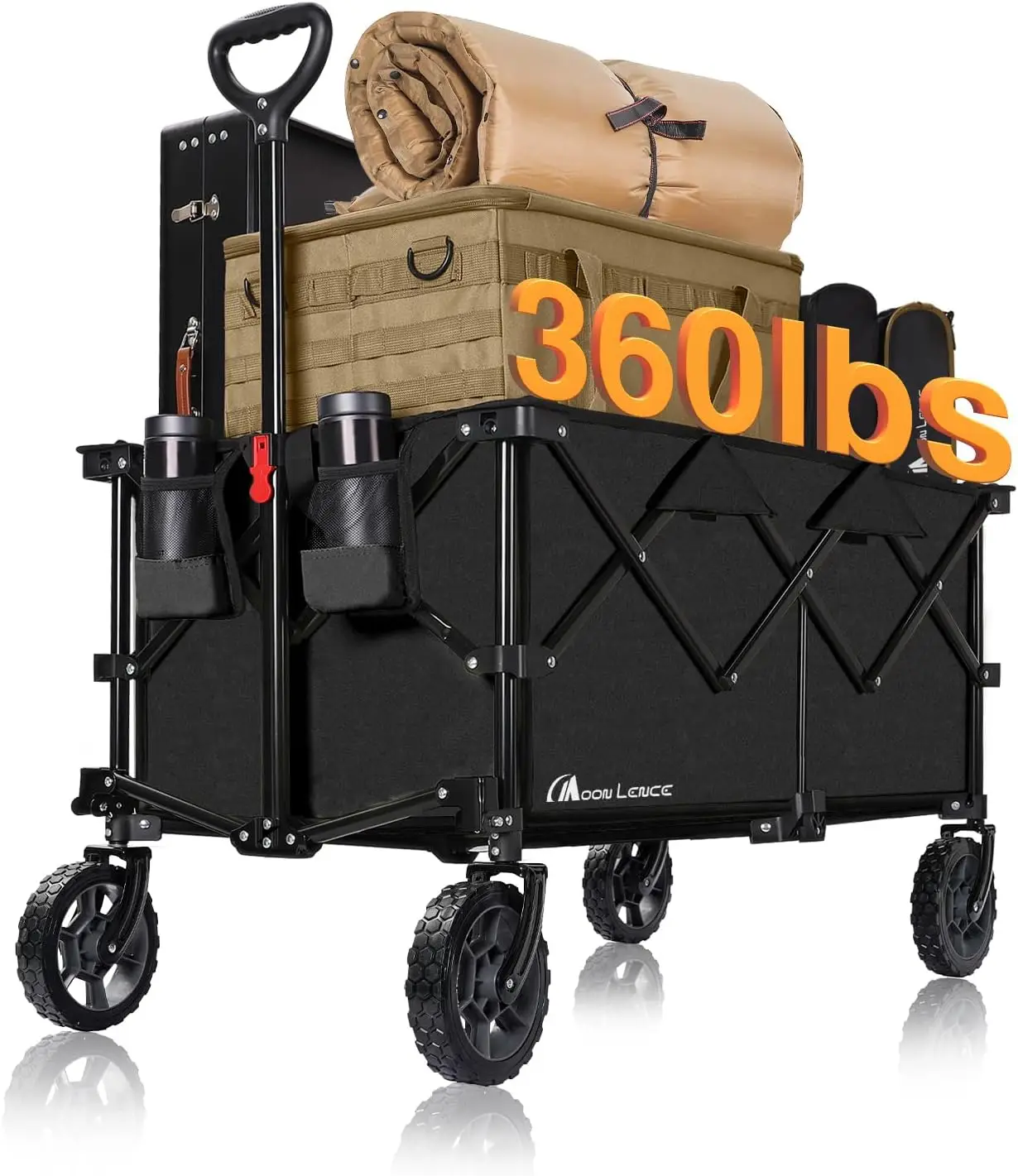 Large Collapsible Folding Wagon Cart Heavy Duty Folding Garden Portable Handy Cart with All-Terrain Beach Wheels, Adjustable Han
Large Collapsible Folding Wagon Cart Heavy Duty Folding Garden Portable Handy Cart with All-Terrain Beach Wheels, Adjustable Han