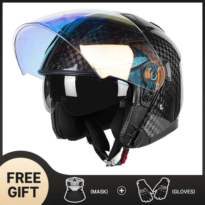 Доверенный подлинный мотоциклетный шлем из углеродного волокна 3/4, 12 карат с двойной сертификацией и универсальным использованием в теплую или прохладную погоду.
Доверенный подлинный мотоциклетный шлем из углеродного волокна 3/4, 12 карат с двойной сертификацией и универсальным использованием в теплую или прохладную погоду.