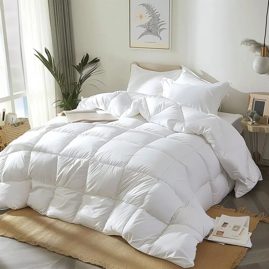 Feather Down Fiber Comforter Queen Size Duvet Insert, 100 Cotton Cover All Season Comforter Ultra Soft Luxurious Hotel Bedding,
Feather Down Fiber Comforter Queen Size Duvet Insert, 100 Cotton Cover All Season Comforter Ultra Soft Luxurious Hotel Bedding,