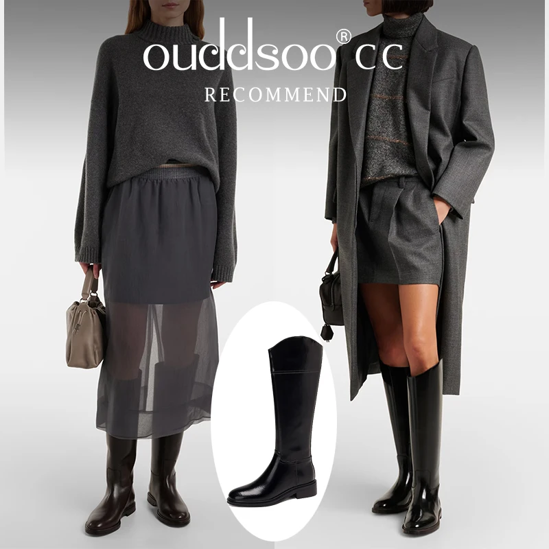 Ods Classics Women Autumn Winter Knee High Boots For Woman's Round Toe Slip-On Flats Square Heels Knight Botas Mujer Leather4143
Ods Classics Women Autumn Winter Knee High Boots For Woman's Round Toe Slip-On Flats Square Heels Knight Botas Mujer Leather4143