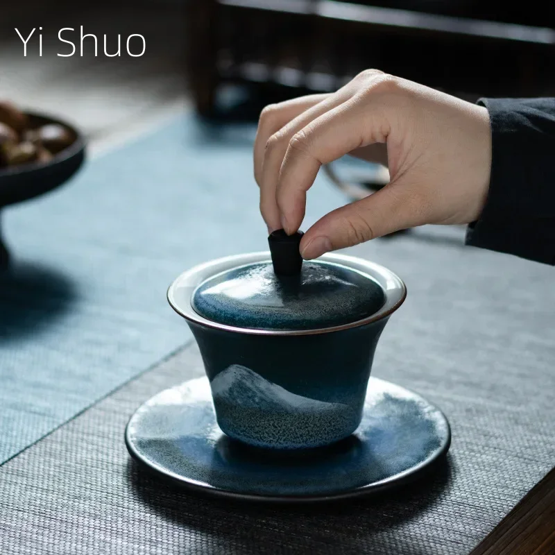 Cover Bowl Ceramic Three-Force Cover Bowl Household Tea Cup Tea Bowl Kung Fu Tea Set Tea Making Device Gaiwan Chinese Tea Set
Cover Bowl Ceramic Three-Force Cover Bowl Household Tea Cup Tea Bowl Kung Fu Tea Set Tea Making Device Gaiwan Chinese Tea Set