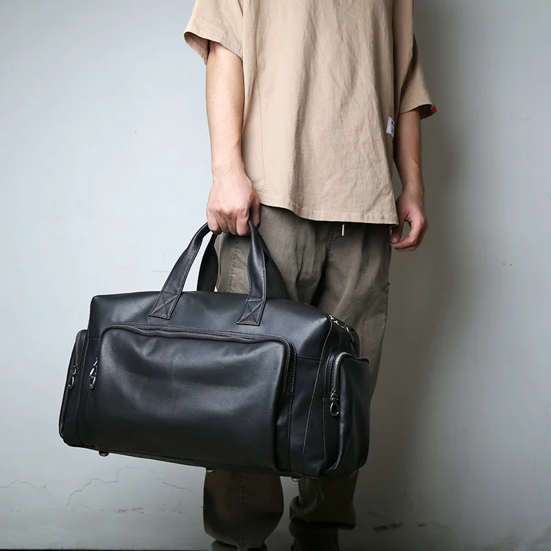Luggage Bag Men's Leather Hand-Held Travel Bag Men's Large Capacity Business Short Distance Travel Portable Bag Mens Storage Bag
Luggage Bag Men's Leather Hand-Held Travel Bag Men's Large Capacity Business Short Distance Travel Portable Bag Mens Storage Bag