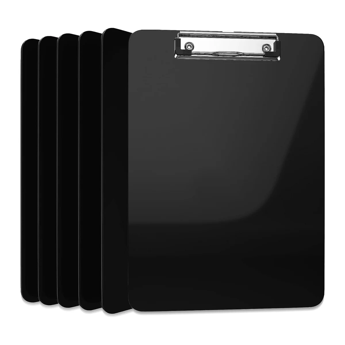 6 Pack Plastic Clipboards Black Clip Boards Low Profile Metal Clip Board Letter Size Bulk Class Set
6 Pack Plastic Clipboards Black Clip Boards Low Profile Metal Clip Board Letter Size Bulk Class Set