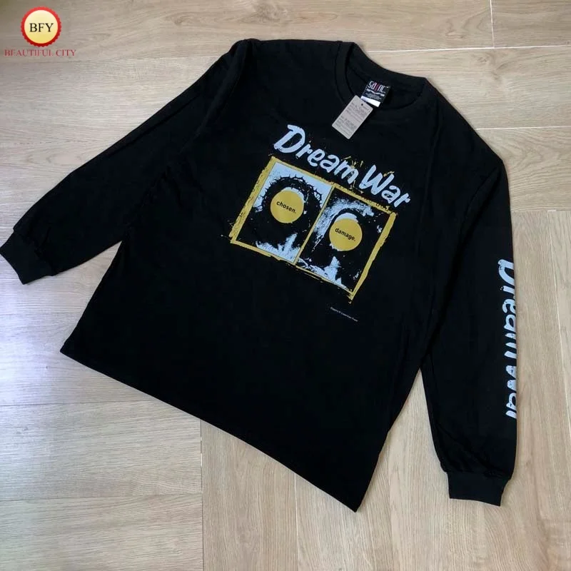 Осенняя футболка с длинными рукавами и буквенным узором SAINT, мужская и женская повседневная черная футболка премиум-качества
Осенняя футболка с длинными рукавами и буквенным узором SAINT, мужская и женская повседневная черная футболка премиум-качества