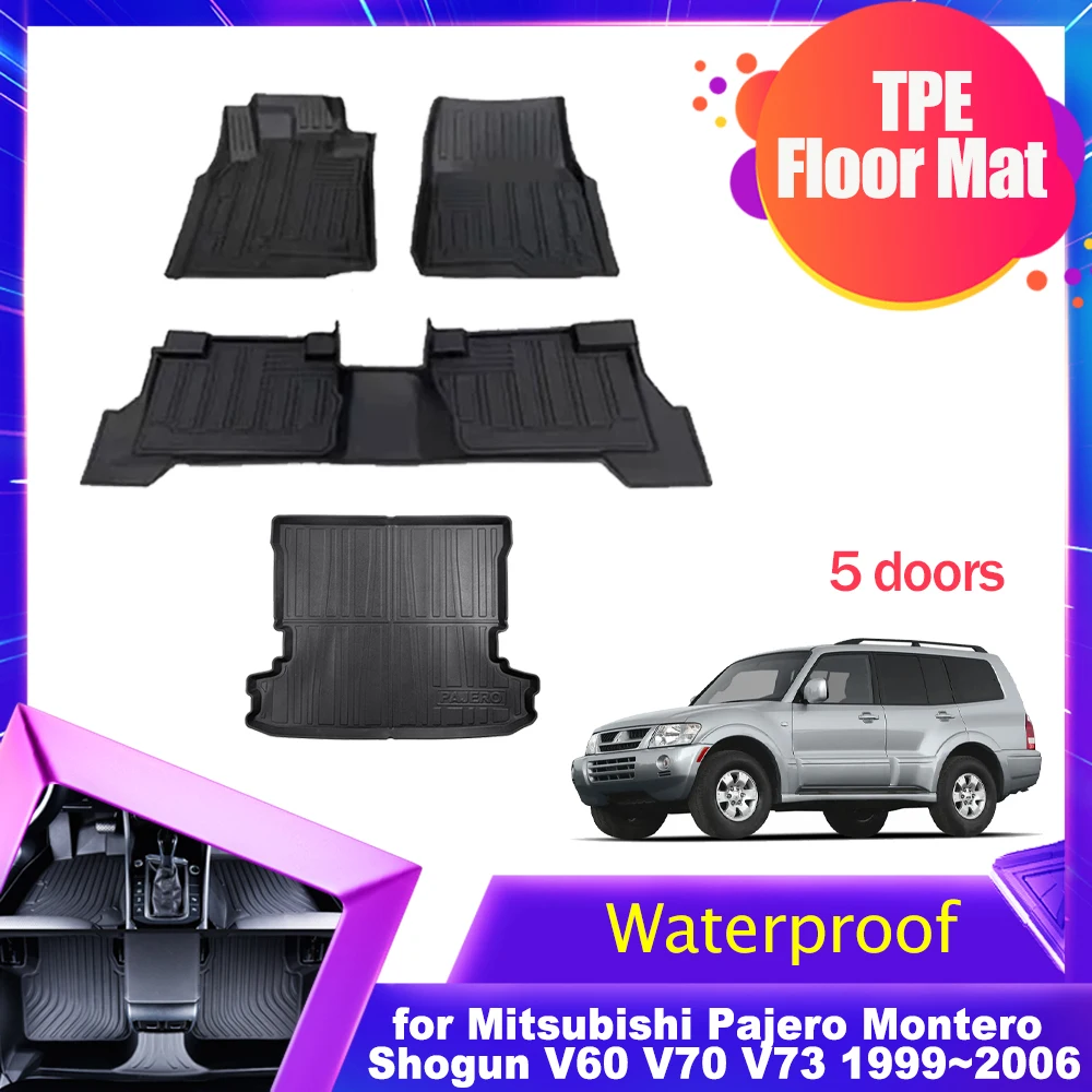 Floor Mat for Mitsubishi Pajero Montero Shogun V60 V70 V73 1999~2006 TPE Foot Interior Liner Trunk Seats Pad Carpet Accessories
Floor Mat for Mitsubishi Pajero Montero Shogun V60 V70 V73 1999~2006 TPE Foot Interior Liner Trunk Seats Pad Carpet Accessories