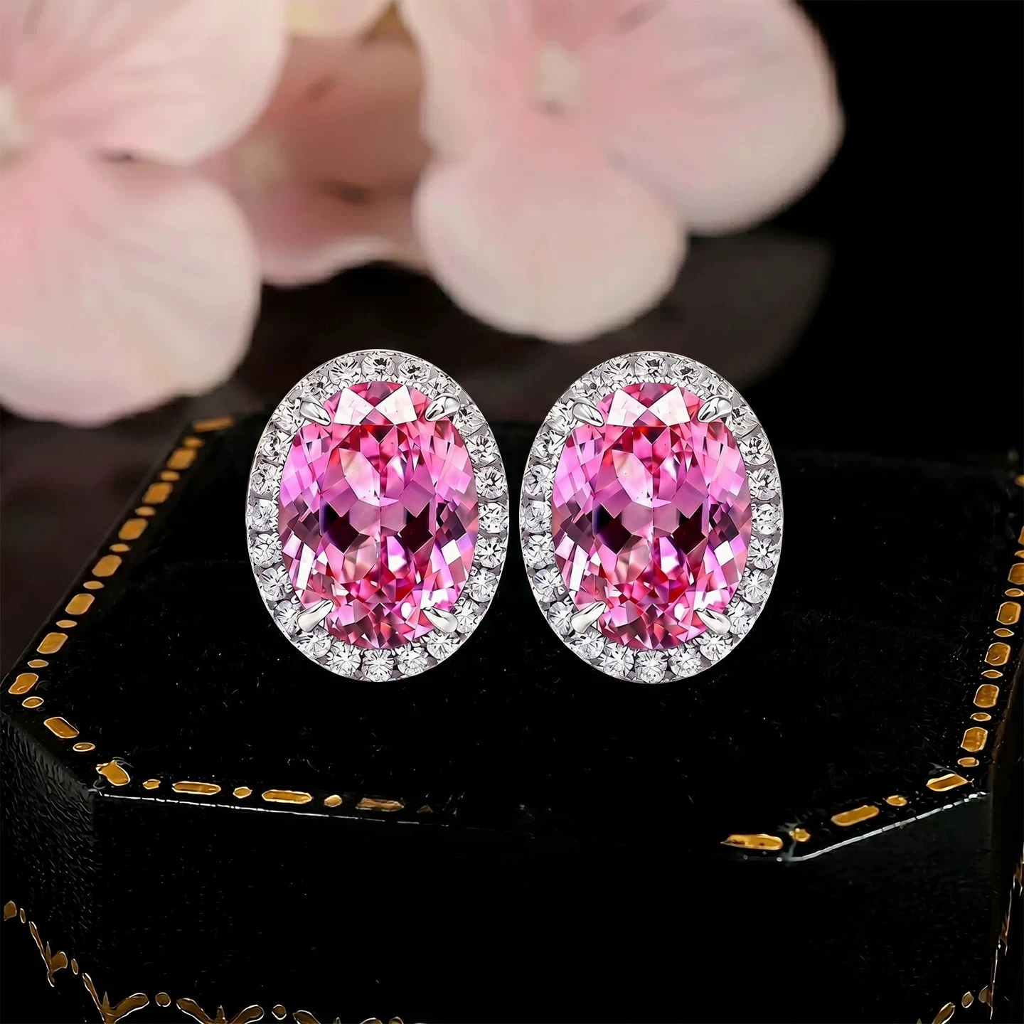 S925 Silver Ear Nails 1.5ct Gentle Pink Blue Zircon Elliptical Pigeon Egg Set with Light Luxury Earrings
S925 Silver Ear Nails 1.5ct Gentle Pink Blue Zircon Elliptical Pigeon Egg Set with Light Luxury Earrings