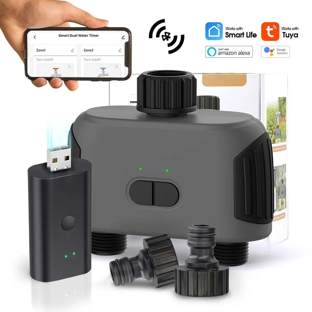 Tuya 1&1-4 Bluetooth WIFI USB Gateway & Watering Timer Medium Large Garden Coverage System Intelligent Voice Control Program
Tuya 1&1-4 Bluetooth WIFI USB Gateway & Watering Timer Medium Large Garden Coverage System Intelligent Voice Control Program