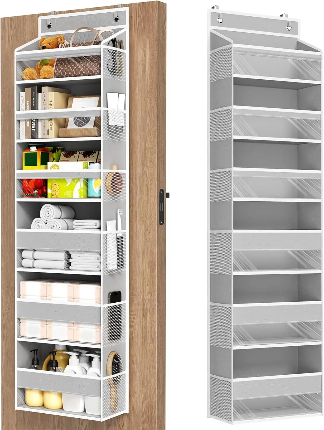 Over The Door Organizer, 6 Shelf Door Organizer Hanging with 6 Large Capacity Pockets, Over The Door Storage Hanging Shelves
Over The Door Organizer, 6 Shelf Door Organizer Hanging with 6 Large Capacity Pockets, Over The Door Storage Hanging Shelves