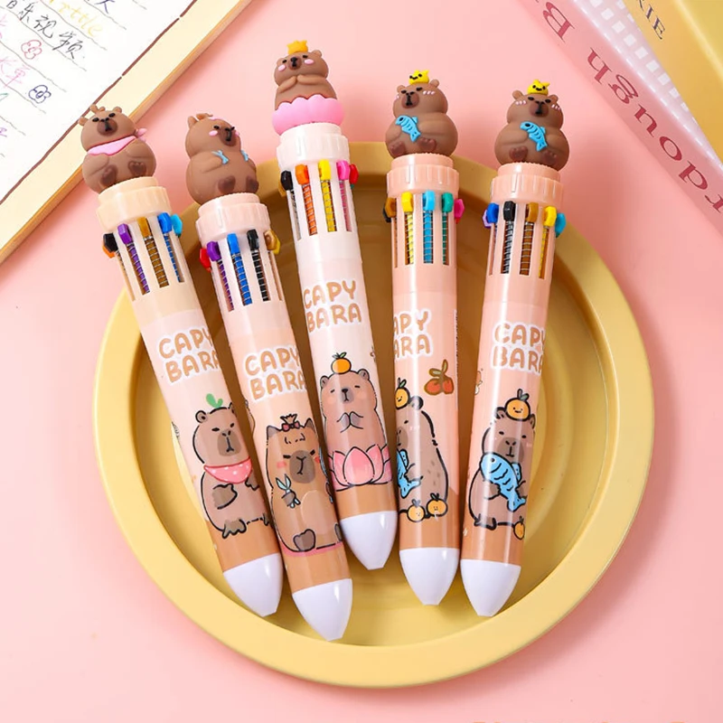 4pcs Cartoon Capybara 10-Color Ballpoint Pen 0.5mm Colorful Gel Pen Office Student School Supplies Stationery Multicolored Pen
4pcs Cartoon Capybara 10-Color Ballpoint Pen 0.5mm Colorful Gel Pen Office Student School Supplies Stationery Multicolored Pen