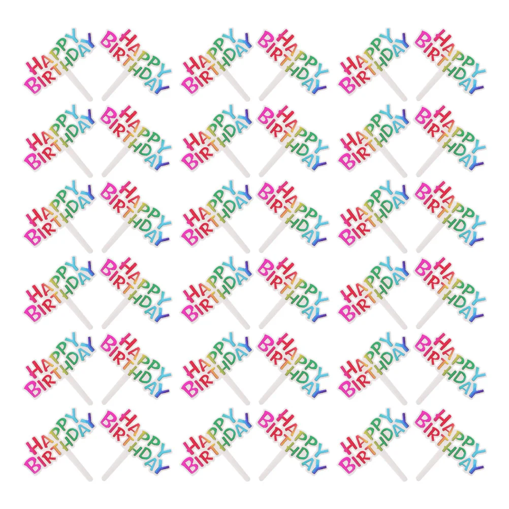 100 Pcs Cake Insert Birthday Party Cupcake Toppers Picks Decorating Supplies Happy Venue Setting Props
100 Pcs Cake Insert Birthday Party Cupcake Toppers Picks Decorating Supplies Happy Venue Setting Props