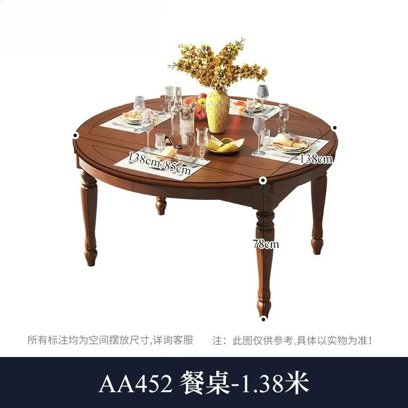 American simple oak solid wood variable round table dining table folding retractable size apartment household wholesale
American simple oak solid wood variable round table dining table folding retractable size apartment household wholesale