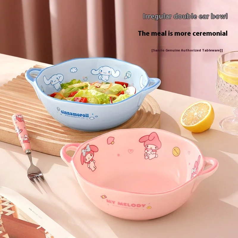 Sanrio керамическая миска для супа большого размера с двумя ушками, мультяшный дизайн, обеденная посуда для домашнего использования, миска для фруктового салата, миска для йогурта
Sanrio керамическая миска для супа большого размера с двумя ушками, мультяшный дизайн, обеденная посуда для домашнего использования, миска для фруктового салата, миска для йогурта