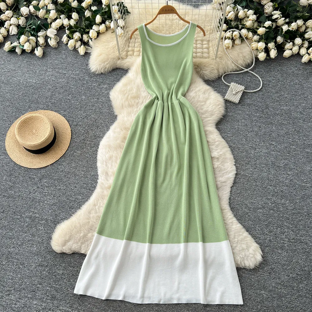Women Long Dress Dresses Vest Vestidos Y2k Streetwear Round Neck Sleeveless Slim Fit Elegant Splice Party Night Work 2026 Spring
Women Long Dress Dresses Vest Vestidos Y2k Streetwear Round Neck Sleeveless Slim Fit Elegant Splice Party Night Work 2026 Spring