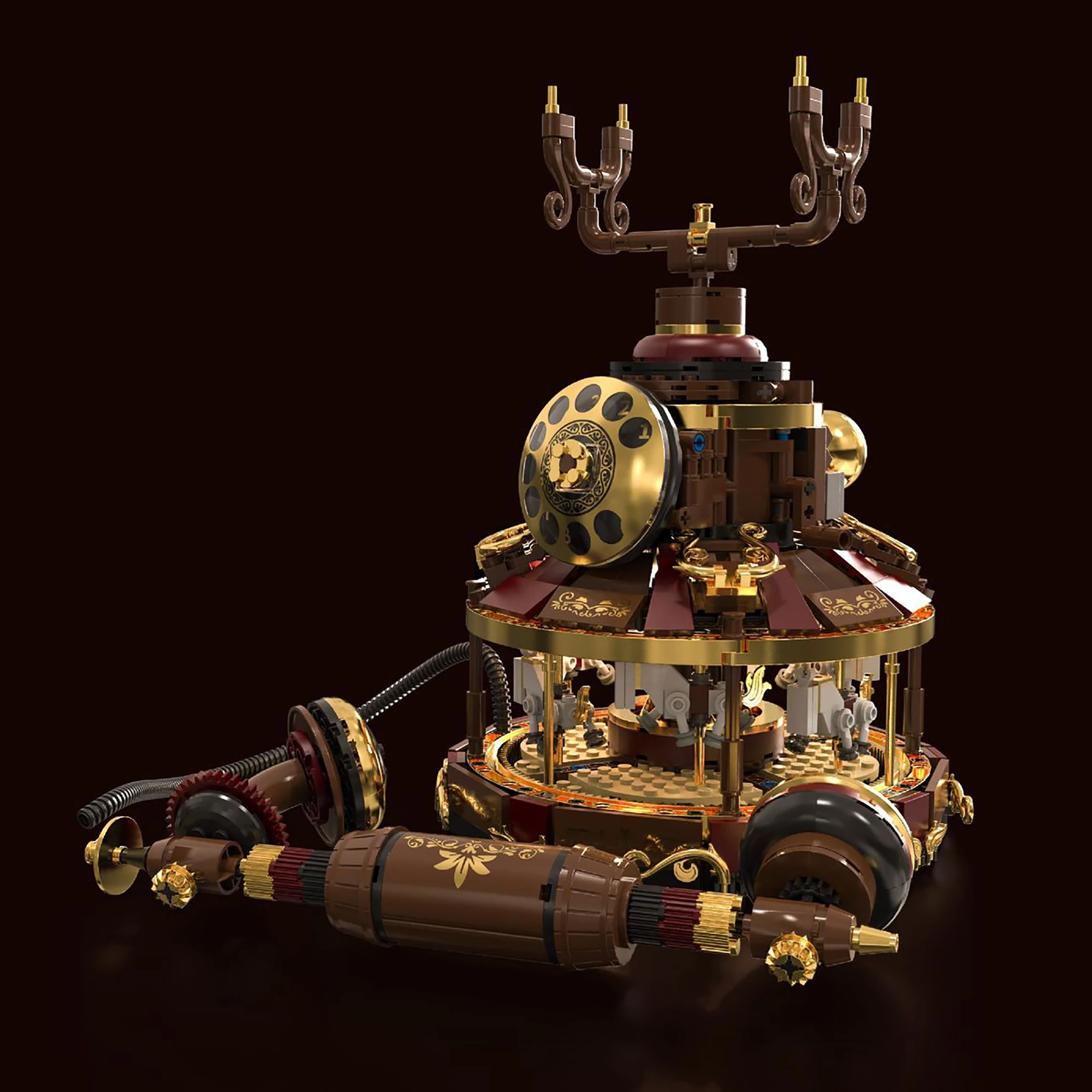 1130pcs Retro Telephone Carousel Building Blocks Mechanical Rotating Model Bricks Assembly Display Collection Gift for Adults
1130pcs Retro Telephone Carousel Building Blocks Mechanical Rotating Model Bricks Assembly Display Collection Gift for Adults