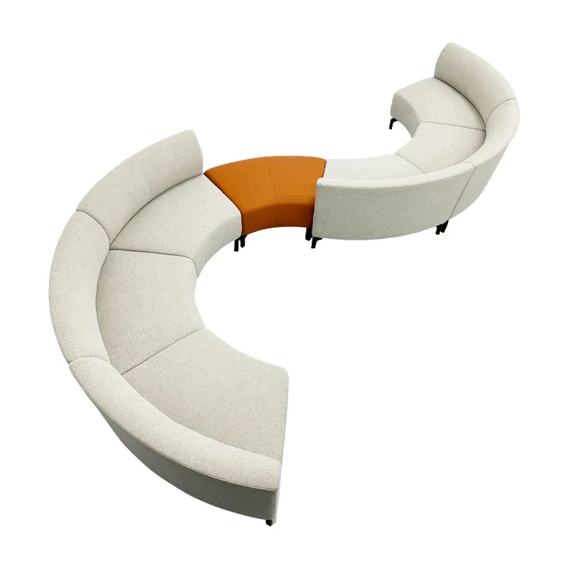 Curved special-shaped sofa, office lounge area, casual, simple and modern style = coffee table combination
Curved special-shaped sofa, office lounge area, casual, simple and modern style = coffee table combination