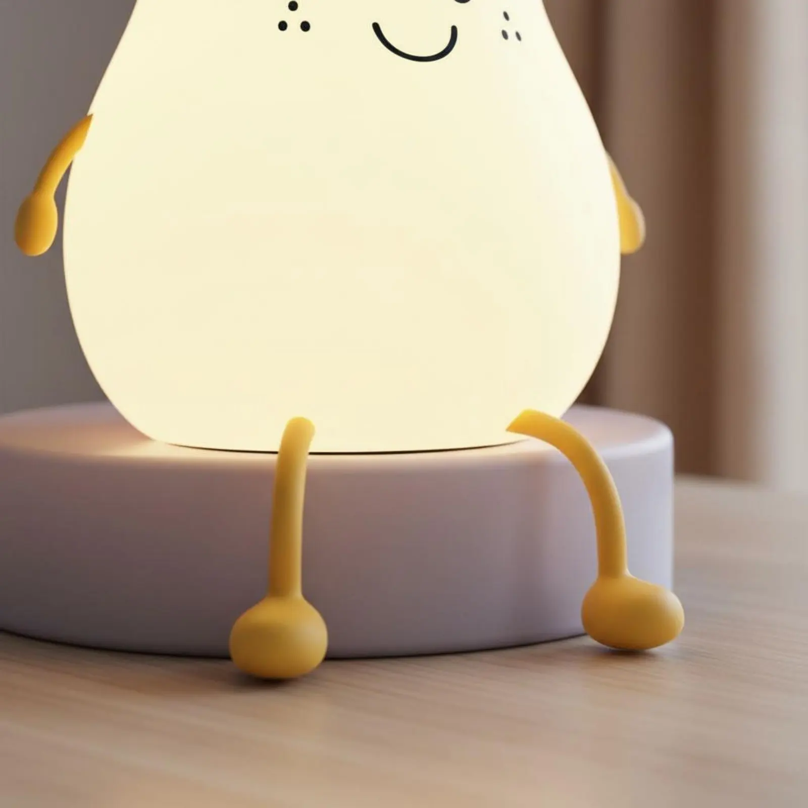Pear Night Light Cute Pear Bedside Lamp Silicone Night Light Squishy Home Lighting 3 Brightness Levels for Couples, Bedroom
Pear Night Light Cute Pear Bedside Lamp Silicone Night Light Squishy Home Lighting 3 Brightness Levels for Couples, Bedroom