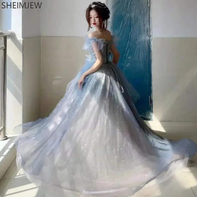 2025 Blue Evening Dress Women's Off Shoulder Princess Dresses Party Ladies Quinceanera Prom Costume Sexy Elegant Sequin Gown
2025 Blue Evening Dress Women's Off Shoulder Princess Dresses Party Ladies Quinceanera Prom Costume Sexy Elegant Sequin Gown