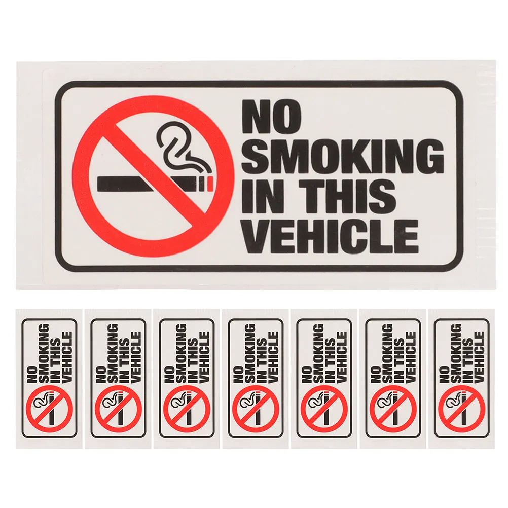 8Pcs No Smoking Stickers Decals High Contrast Visible Weatherproof Copperplate Adhesive for Car Windows Doors Dashboards
8Pcs No Smoking Stickers Decals High Contrast Visible Weatherproof Copperplate Adhesive for Car Windows Doors Dashboards
