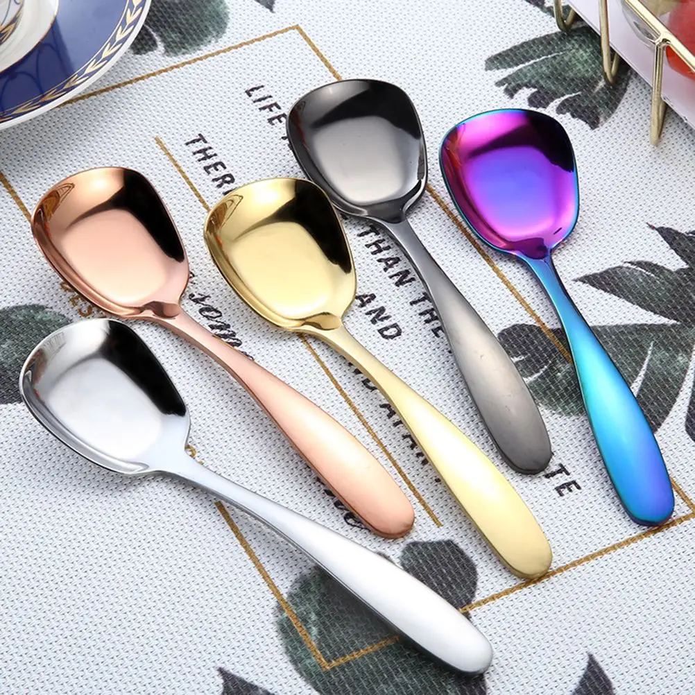 Stainless Steel Spoon Tableware Set Spoons Serving Utensils Square Head Teaspoons Scoops Cutlery Home Restaurant Party
Stainless Steel Spoon Tableware Set Spoons Serving Utensils Square Head Teaspoons Scoops Cutlery Home Restaurant Party