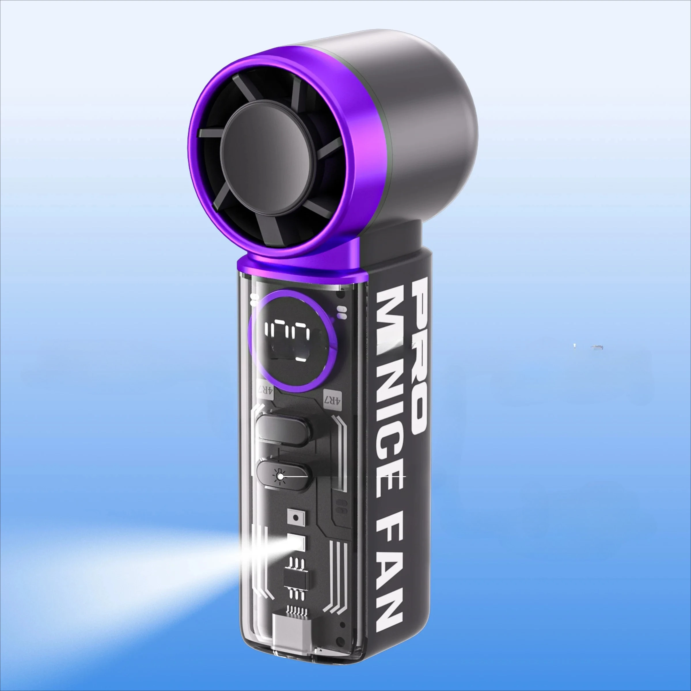 Portable Handheld Mini Fan 5 Speeds with LED Display Flashlight USB Rechargeable Mini Fan with Lanyard for Makeup Outdoor Travel
Portable Handheld Mini Fan 5 Speeds with LED Display Flashlight USB Rechargeable Mini Fan with Lanyard for Makeup Outdoor Travel