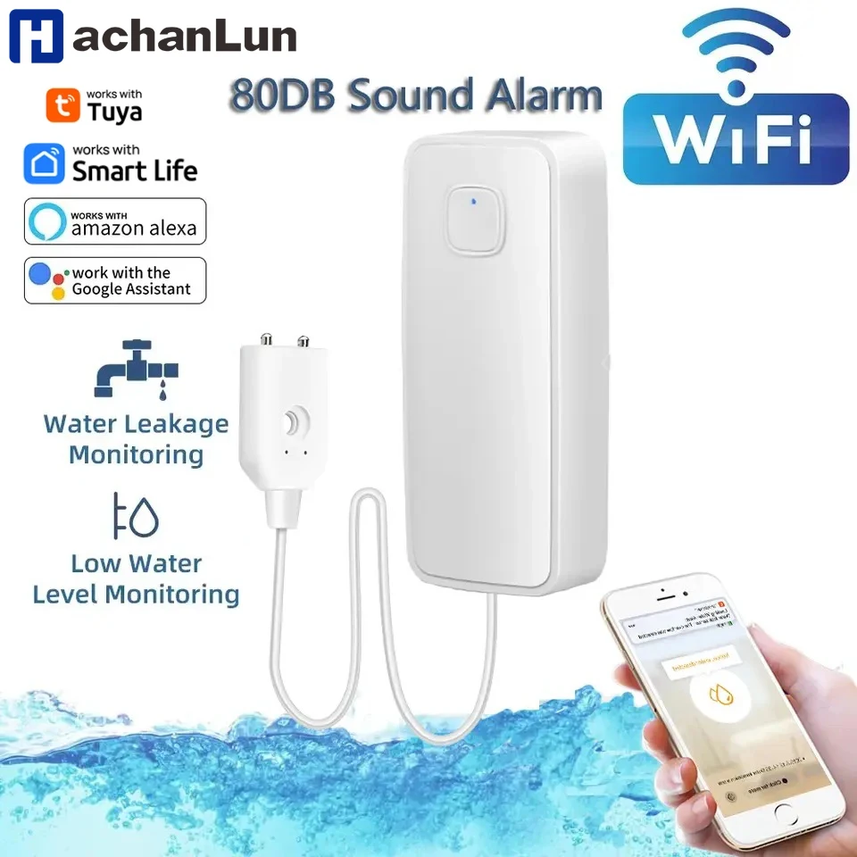 Tuya WiFi Smart Water Leak Sensor Water Overflow Level Detector 80dB Alarm Sound System Flood Leakage Sensor Remote Monitor
Tuya WiFi Smart Water Leak Sensor Water Overflow Level Detector 80dB Alarm Sound System Flood Leakage Sensor Remote Monitor