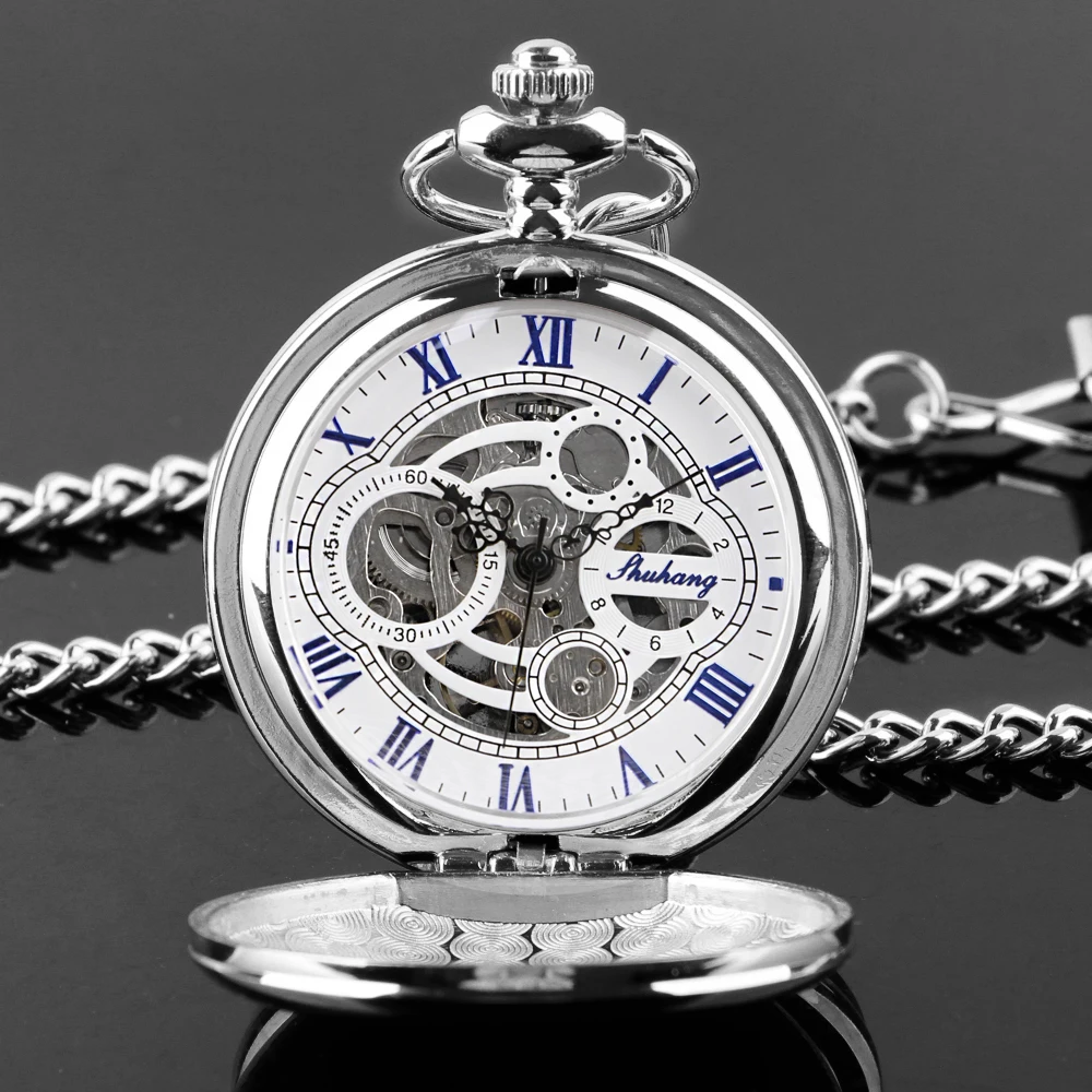 Fashion Silve Mechanical Hand Wind Pocket Watch With Chain Steampunk Vintage Pocket Fob Watch PJX1706
Fashion Silve Mechanical Hand Wind Pocket Watch With Chain Steampunk Vintage Pocket Fob Watch PJX1706