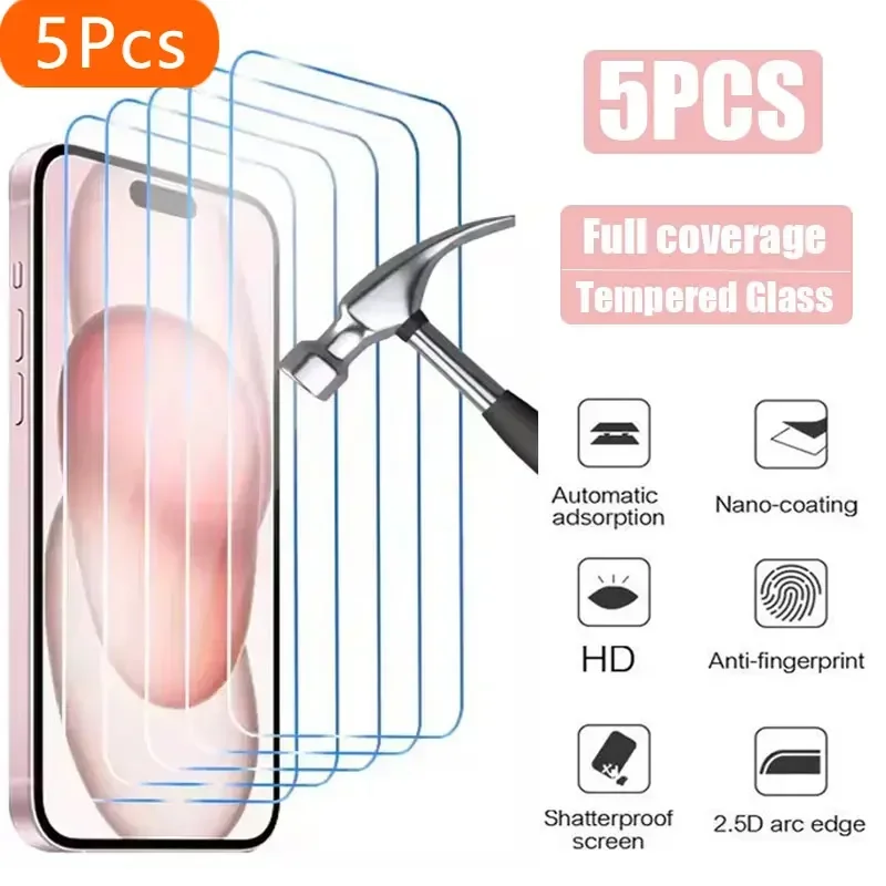 5PCS Tempered Glass for iPhone 13 12 11 14 15 16 Pro Max 13 Mini Screen Protector for iPhone Xr Xs Max 7 8 Plus SE 2022 Glass
5PCS Tempered Glass for iPhone 13 12 11 14 15 16 Pro Max 13 Mini Screen Protector for iPhone Xr Xs Max 7 8 Plus SE 2022 Glass