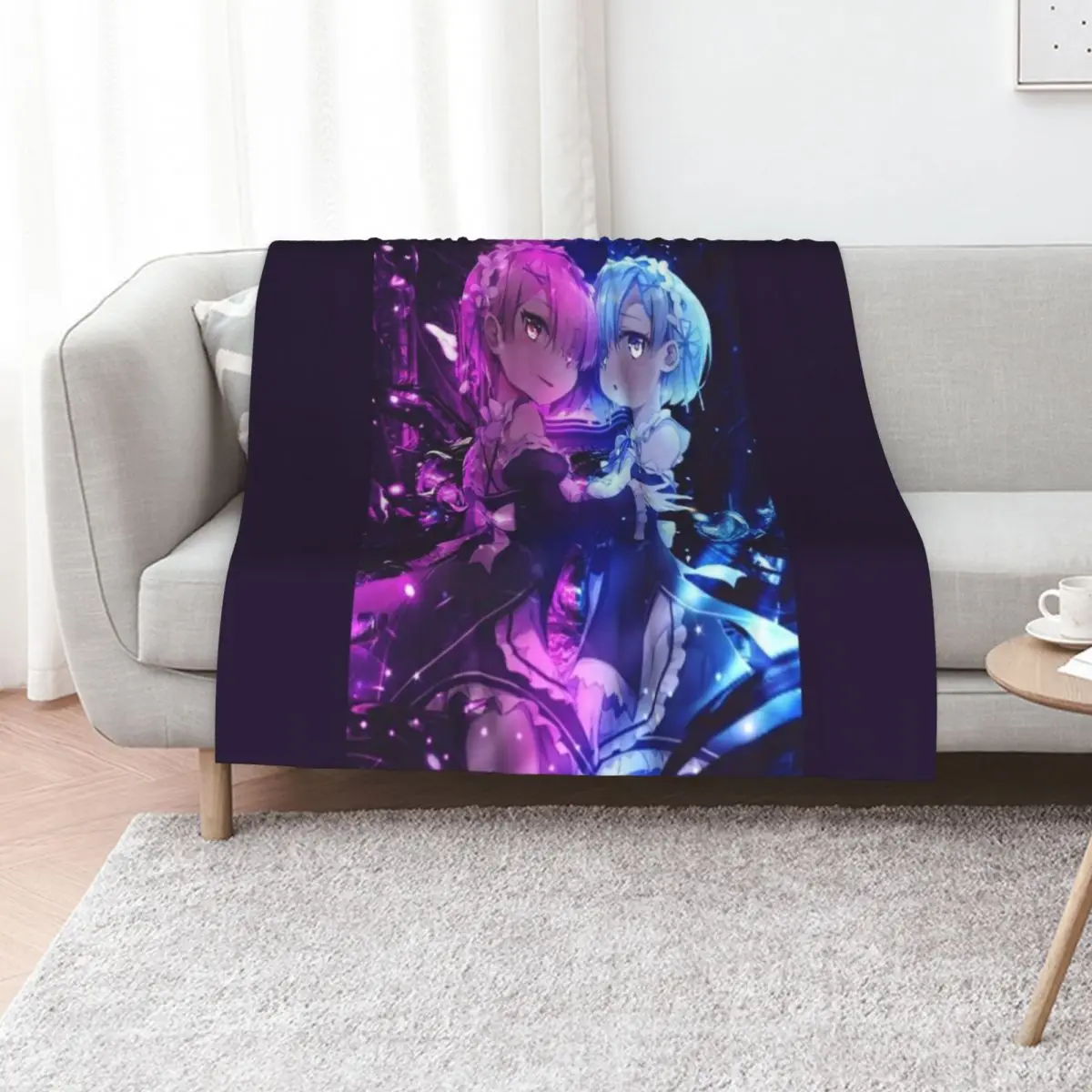 Rem And Ram Throw Blanket Cozy Sofa Blanket for TV Watching Napping
Rem And Ram Throw Blanket Cozy Sofa Blanket for TV Watching Napping