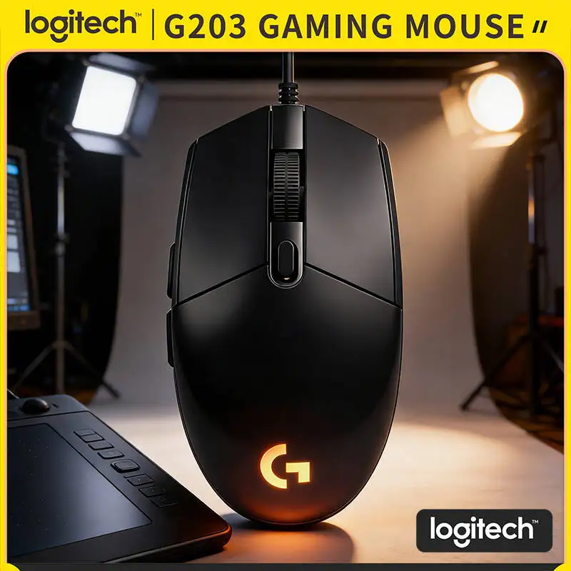 Logitech G203 RGB Gaming Mouse, Classic Black/Blue, 8000 DPI, Fast Click Response, Ideal for Long Gaming Sessions
Logitech G203 RGB Gaming Mouse, Classic Black/Blue, 8000 DPI, Fast Click Response, Ideal for Long Gaming Sessions