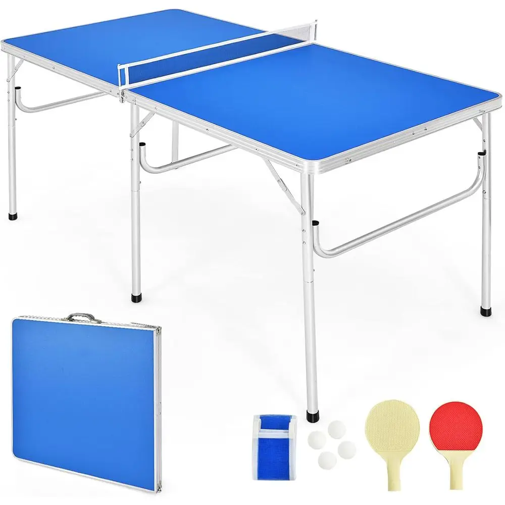 Portable Pre-Assembled Table Tennis Set with Net, Paddles, Balls for Indoor or Outdoor Play
Portable Pre-Assembled Table Tennis Set with Net, Paddles, Balls for Indoor or Outdoor Play