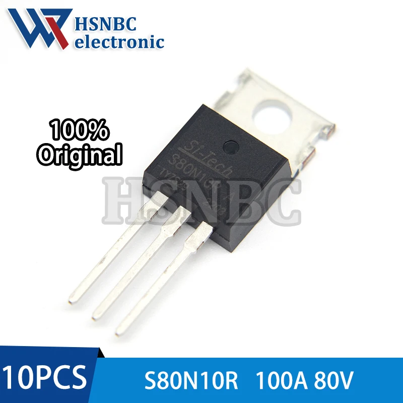 10PCS S80N10R S80N10 80N10 TO-220 100A 80V N-Channel Power MOSFET Transistor 100% New Original
10PCS S80N10R S80N10 80N10 TO-220 100A 80V N-Channel Power MOSFET Transistor 100% New Original