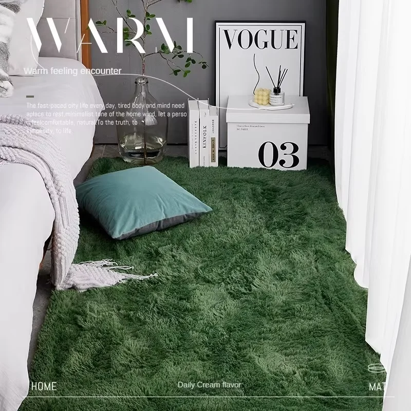 VIKAMA Green Long-Fiber Wool Carpet, High-End and Light Luxury Living Room and Hedroom Bedside Rug, Warm and Easy to Maintain.
VIKAMA Green Long-Fiber Wool Carpet, High-End and Light Luxury Living Room and Hedroom Bedside Rug, Warm and Easy to Maintain.