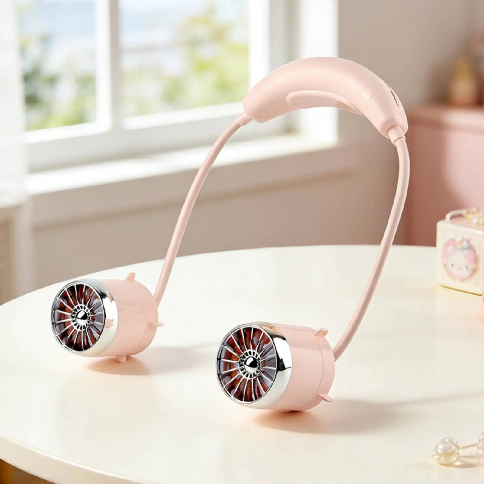 Portable Neckband Fan Universal Serial Bus Battery-Operated Neck Fan Individual Cooling Device Adjustable Speed Lightweight
Portable Neckband Fan Universal Serial Bus Battery-Operated Neck Fan Individual Cooling Device Adjustable Speed Lightweight