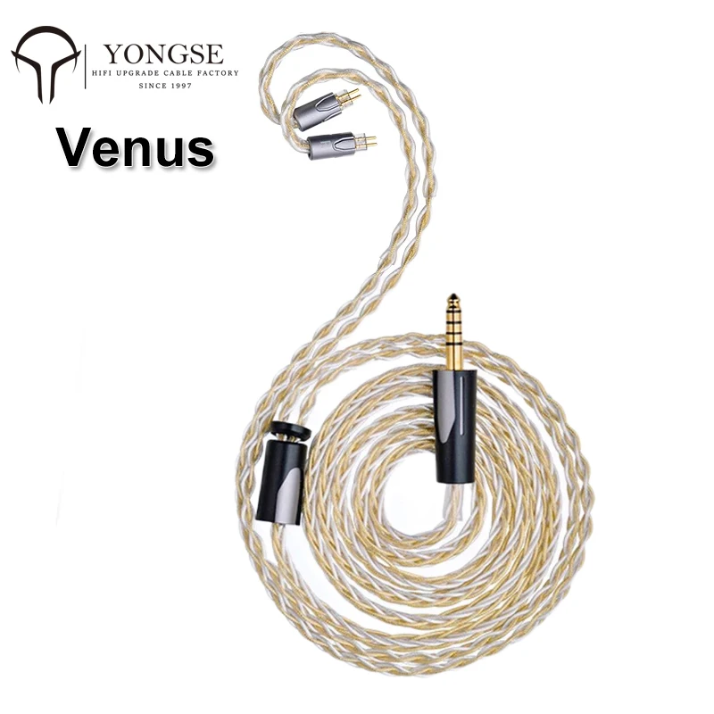 Yongse Venus 8cores Gold-plated Pure Silver +Silver-plated Single-Crystal-Copper + Graphene Hybrid Braided Earphone Cable
Yongse Venus 8cores Gold-plated Pure Silver +Silver-plated Single-Crystal-Copper + Graphene Hybrid Braided Earphone Cable